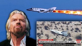 SpaceShipTwo společnosti Virgin Galactic se zřítila.