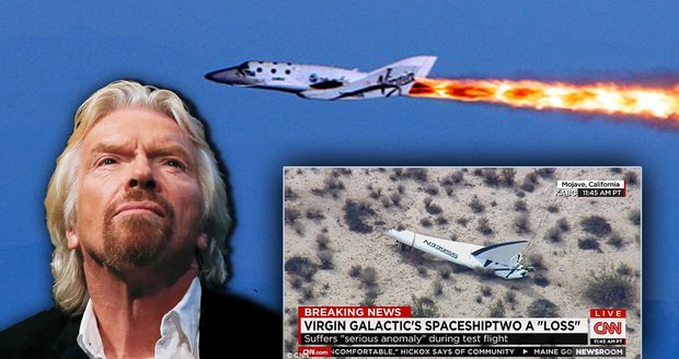 Vesmírná loď miliardáře Bransona explodovala! Jeden mrtvý, jeden těžce zraněný