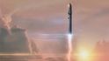 Vizualizace nové rakety firmy SpaceX