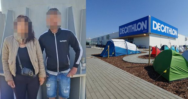 Dvojice vyspávala ve vystaveném stanu před prodejnou v Modřicích. Po muži pátrala policie. Dvojice vyspávala ve vystaveném stanu před prodejnou v Modřicích. Po muži pátrala policie.