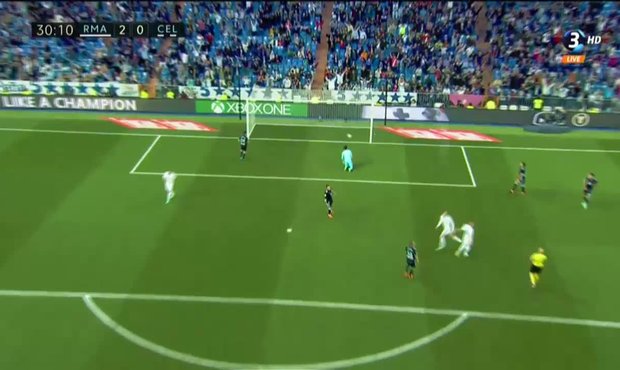 Real Madrid - Celta Vigo: Isco vyslal do úniku Balea, ten si obhodil obránce a následně tvrdou ranou zvýšil na 2:0!