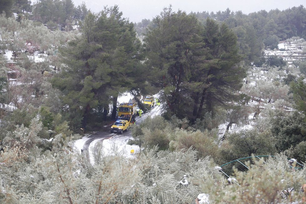 Španělsko včetně Mallorky se potýká se sněhem, (28.02.2023).