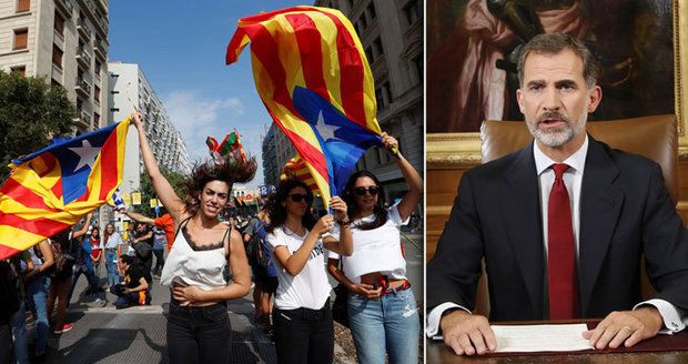 „Králi, zklamal jste většinu Katalánců,“ míní tamní premiér. Brutální násilí řeší i EU