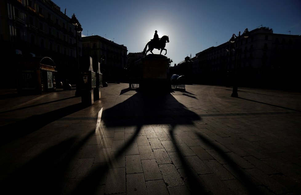 Prázdné ulice v Madridu