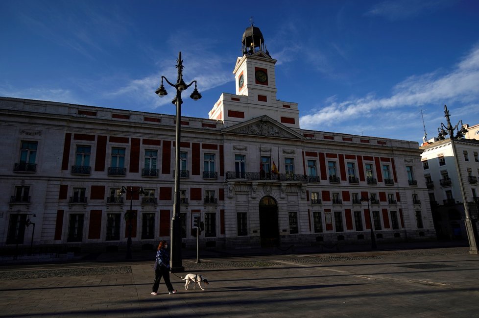 Prázdné ulice v Madridu