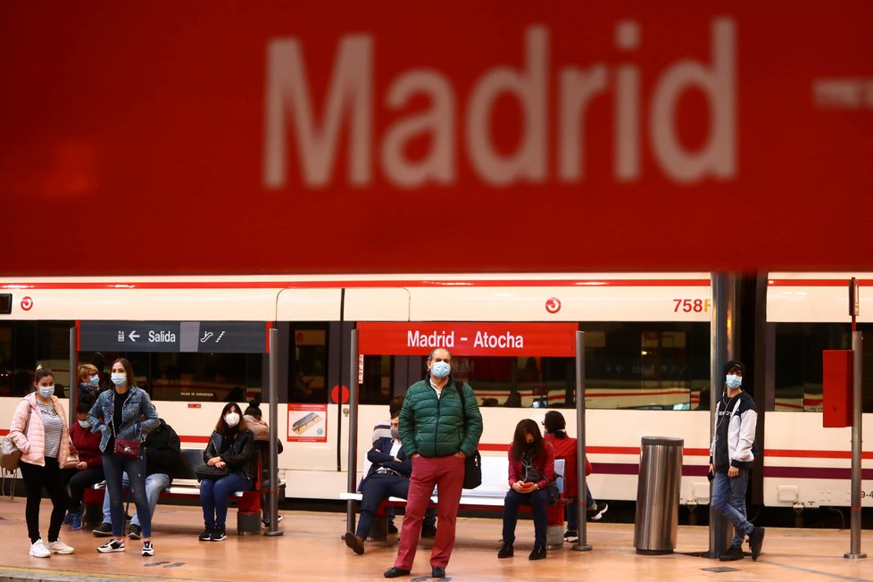 Španělská metropole Madrid se kvůli pandemii ocitla v karanténě. (5.10.2020)