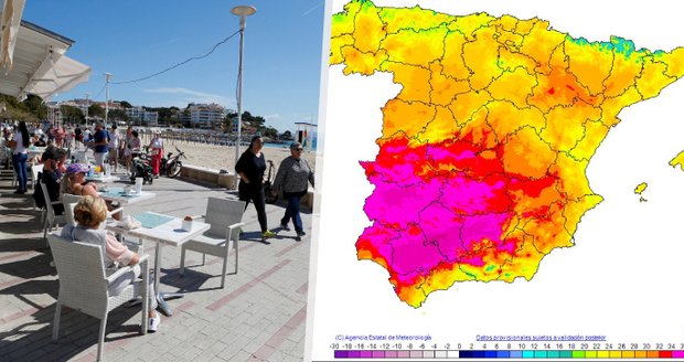 Lidé v šoku ze skoro 40 °C už v dubnu. Španělsko trápí extrémní vedra, místy dochází voda