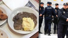 Jídlo pro španělskou policii