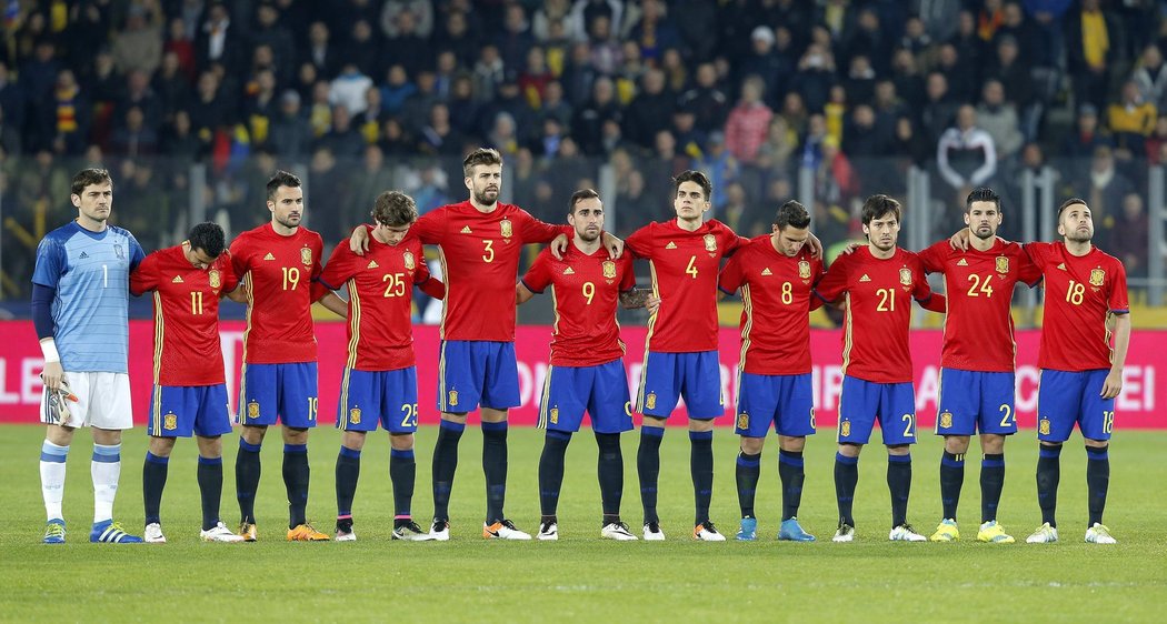 Fotbalisté Španělska v přípravném zápase na půdě Rumunska své fanoušky nepotěšili