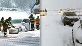 Řidiče na dálnici zasypal sníh, pomáhala armáda. Přívaly sněhu zasáhly i Španělsko