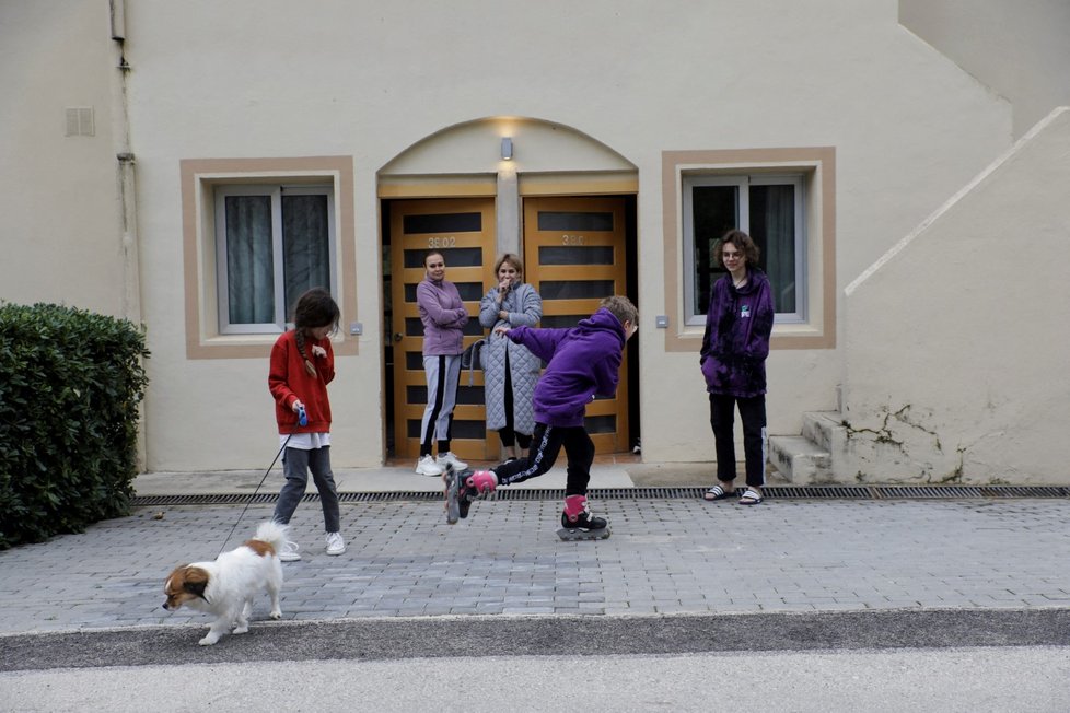 Ubytování uprchlíků, Cofrentes, Španělsko, 6. března.