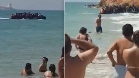 Turisty na pláži u Cádizu zaskočil člun, z něhož vyběhli migranti