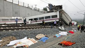 Mrtvoly kolem vykolejeného vlaku