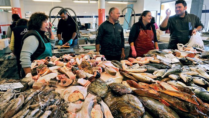 Rybí tržnice v Costa Nova