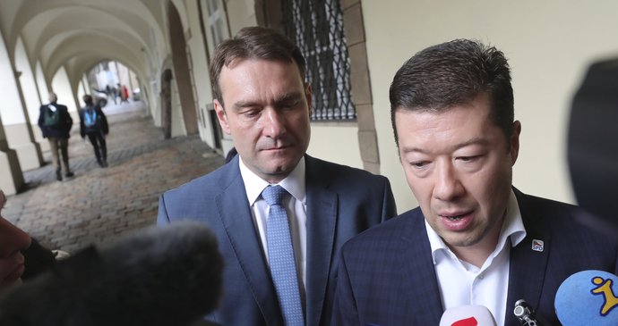 Jednání SPD a ANO – Tomio Okamura a Radim Fiala