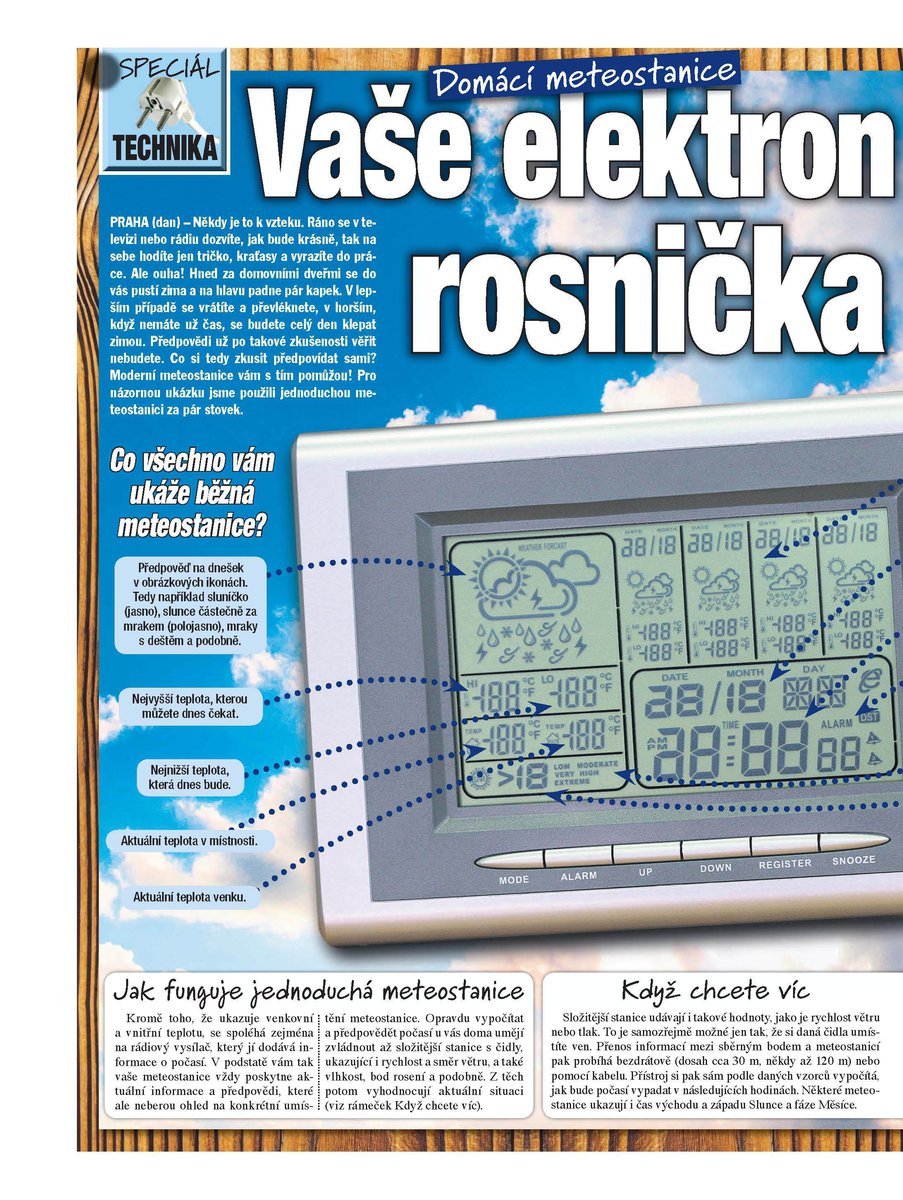 Vaše elektronická rosnička