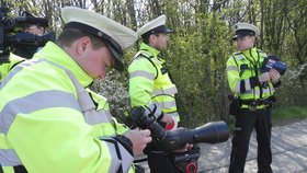 Měření rychlosti na Jedovnické ulici v Brně-Líšni