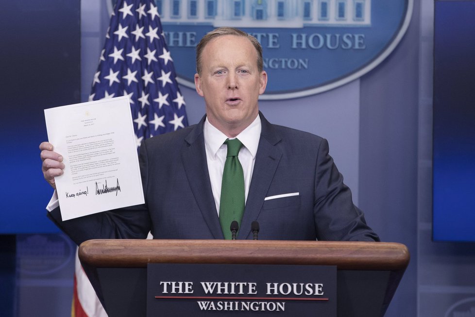 Mluvčí amerického prezidenta Sean Spicer