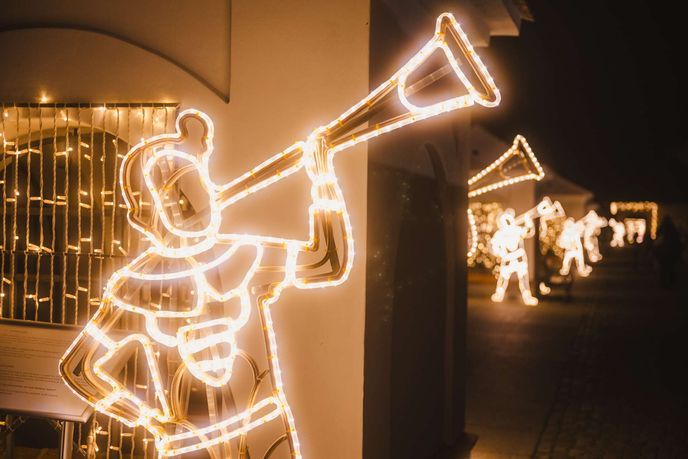 Světelná instalace na hradu Špilberk od Decoled Světelná instalace na hradu Špilberk od Decoled