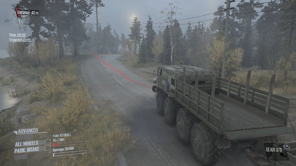 Bahnění ve Spintires: MudRunner