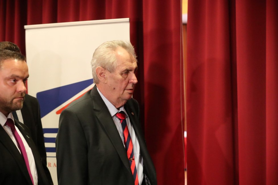 Prezident Miloš Zeman na sjezdu Strany práv občanů (28. 3. 2018)