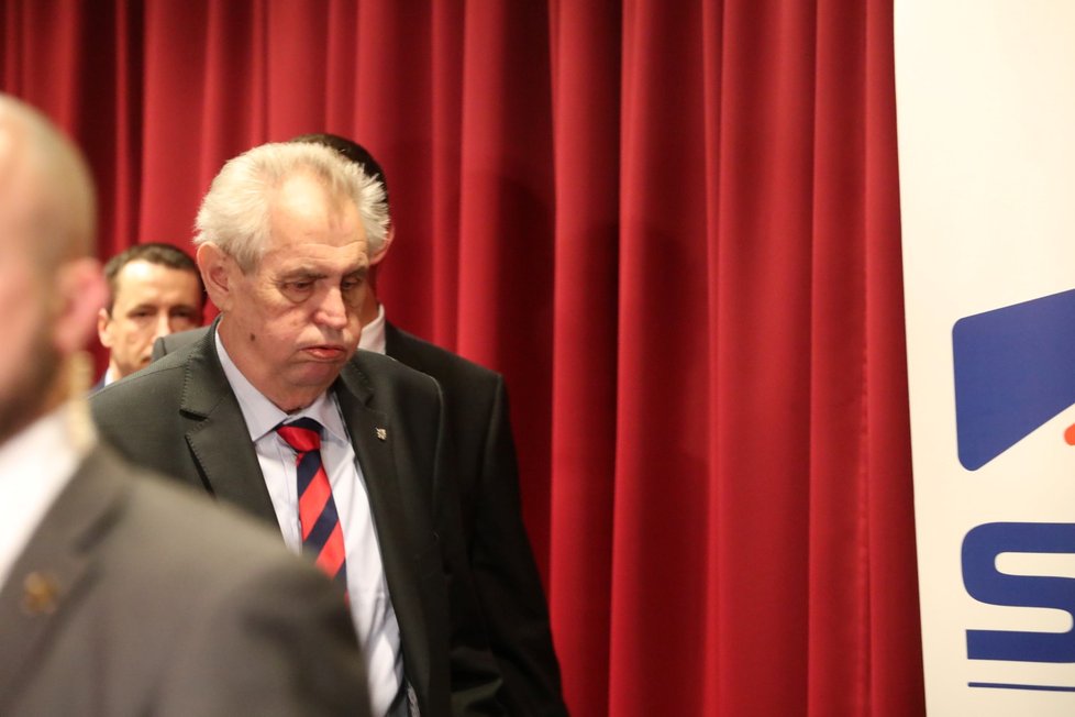 Prezident Miloš Zeman na sjezdu Strany práv občanů (28. 3. 2018)