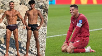 Ronaldo se svlékl do plavek a... Rýpnul si do syna! Ronaldo se svlékl do plavek a... Rýpnul si do syna!
