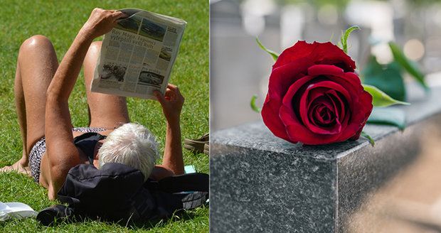 Seniorka se opalovala na prostějovském hřbitově: Byla téměř nahá.