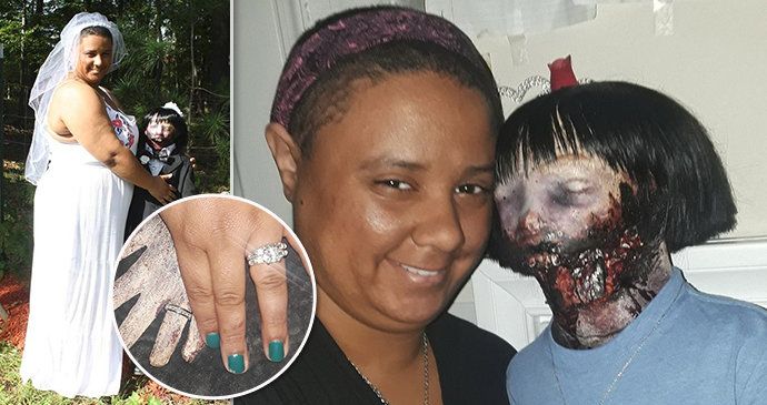 Mrtvý ženich. Žena (21) si vzala děsivou panenku zombie muže, je to láska jejího života.