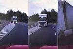 Děsivé video z Karlovarska: Hasiče v zatáčce zaskočil kamion v protisměru.