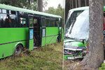 Otřesná nehoda autobusu na Žďársku: Pět vážně zraněných