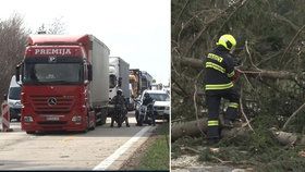 Uzavřená D1 směrem na Brno. Neprůjezdná bude až do rána