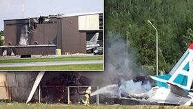 Letadlo plné lidí narazilo do střechy hangáru: Neštěstí nepřežil nikdo na palubě