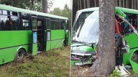 Otřesná nehoda autobusu na Žďársku: Pět vážně zraněných