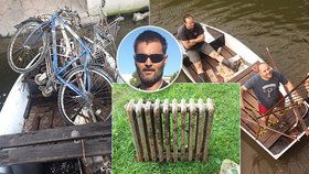 Labe jako smetiště! Dobrovolníci vylovili radiátor, bicykly, nákupní vozík i munici!