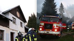 Bouřka v Krkonoších způsobila požár chaty: Škoda půl milionu.