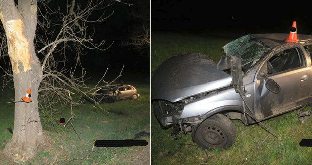 Řidič (†37) na Strakonicku narazil do stromu, našli ho mrtvého desítky metrů od vozu