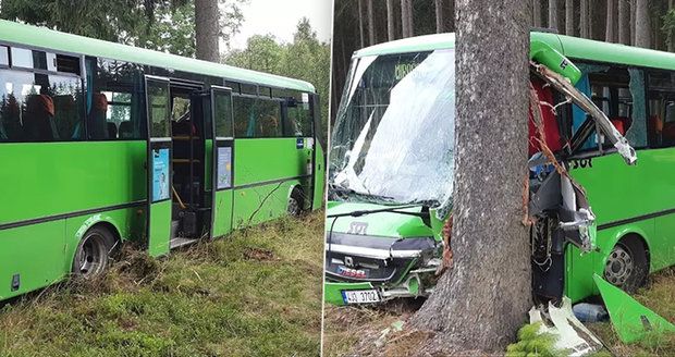 Otřesná nehoda autobusu na Žďársku: Pět vážně zraněných