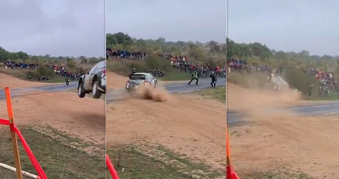 Tragédie při rally: Řidič vyletěl mezi diváky, jeden mrtvý.