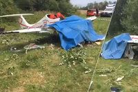 Letadlo se zřítilo na Královéhradecku: Pilotův stav není dobrý