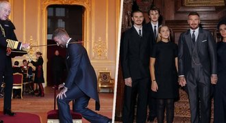 Beckham byl pasován na rytíře, ale... Kde byl rebel Brooklyn? A velký mejdan po ceremoniálu Beckham byl pasován na rytíře, ale... Kde byl rebel Brooklyn? A velký mejdan po ceremoniálu