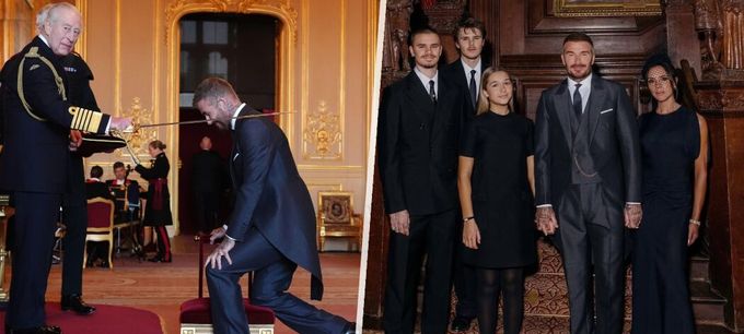 Beckham byl pasován na rytíře, ale... Kde byl rebel Brooklyn? A velký mejdan po ceremoniálu Beckham byl pasován na rytíře, ale... Kde byl rebel Brooklyn? A velký mejdan po ceremoniálu