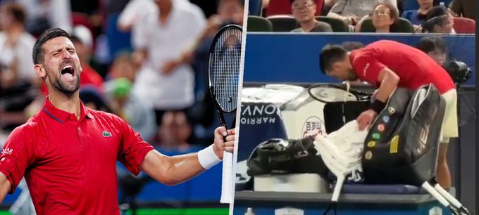 Děsivé záběry ze Šanghaje: Djokovič zvarcel na kurtu Děsivé záběry ze Šanghaje: Djokovič zvarcel na kurtu