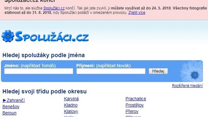 Spolužáci.cz končí. Může za to ochrana osobních údajů v podání Evropské unie (GDPR)