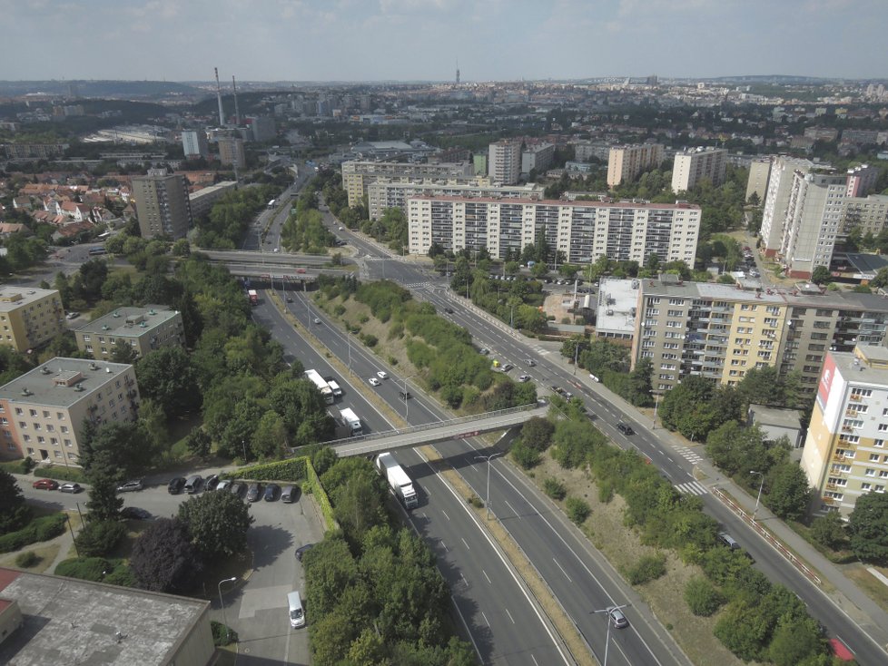 Stávající vzhled Spořilovské spojky