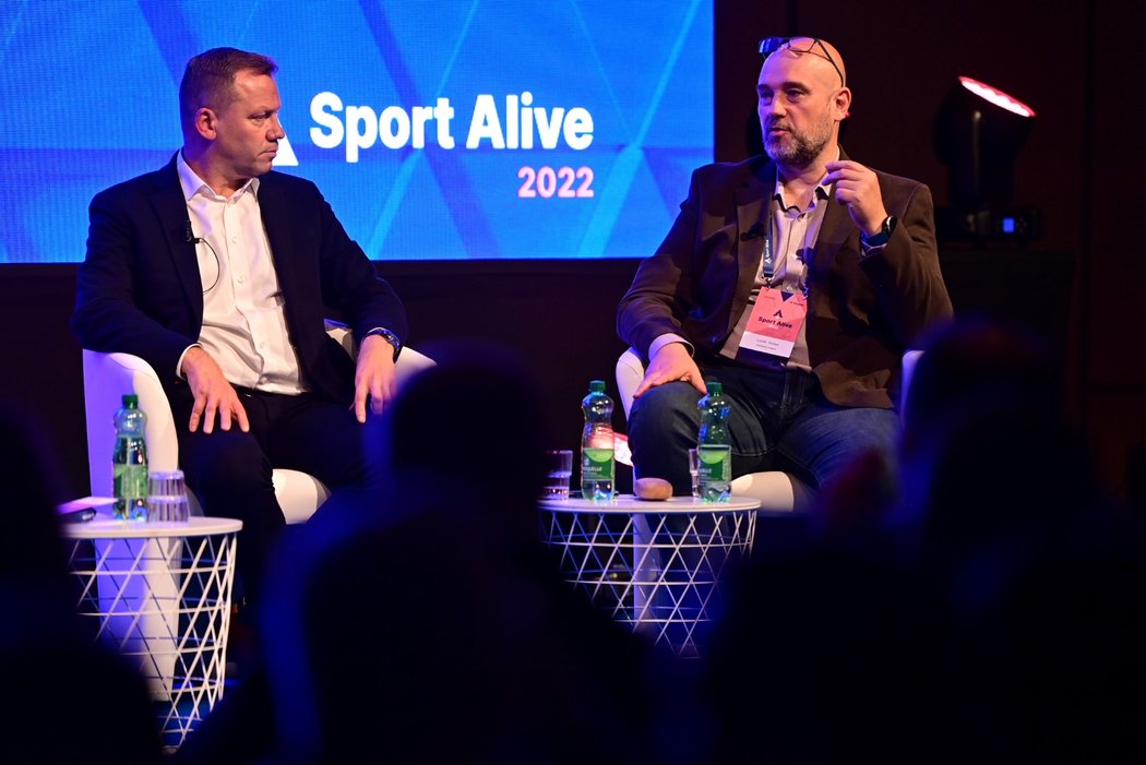 Jiří Ponikelský a Lukáš Tomek na konferenci Sport Alive