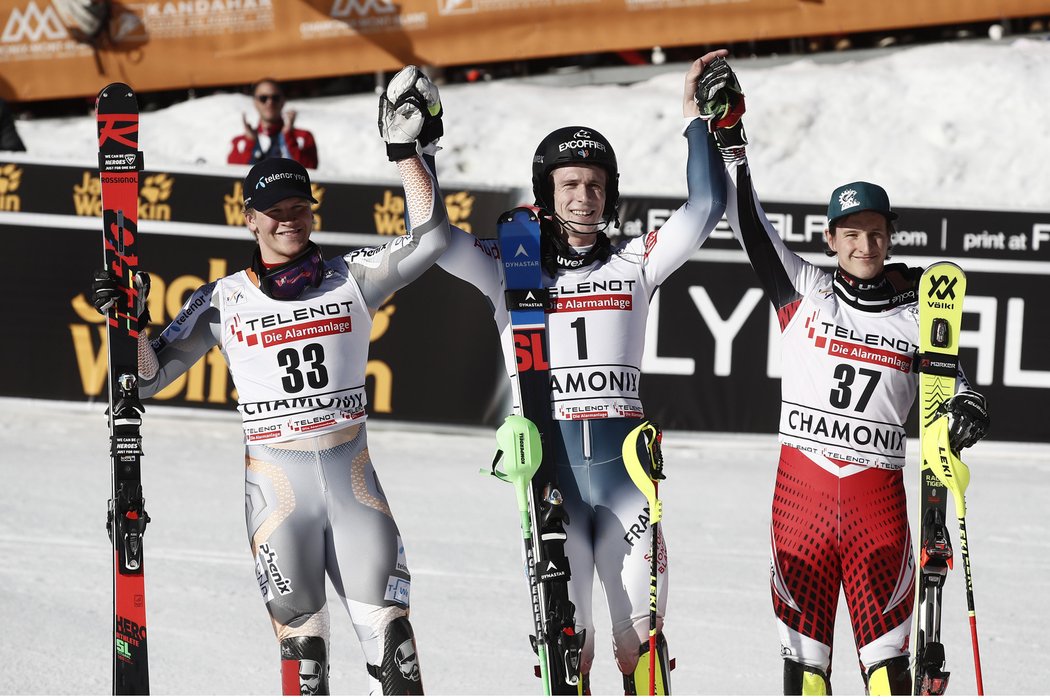 Nejlepší trojice slalomu v Chamonix