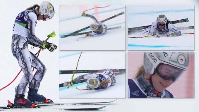 Ledecká super-G po pádu nedokončila, v tréninku si poranila záda. Další slzy v cíli Ledecká super-G po pádu nedokončila, v tréninku si poranila záda. Další slzy v cíli