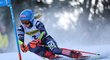 Mikaela Shiffrinová během obřího slalomu v Kranjské Goře