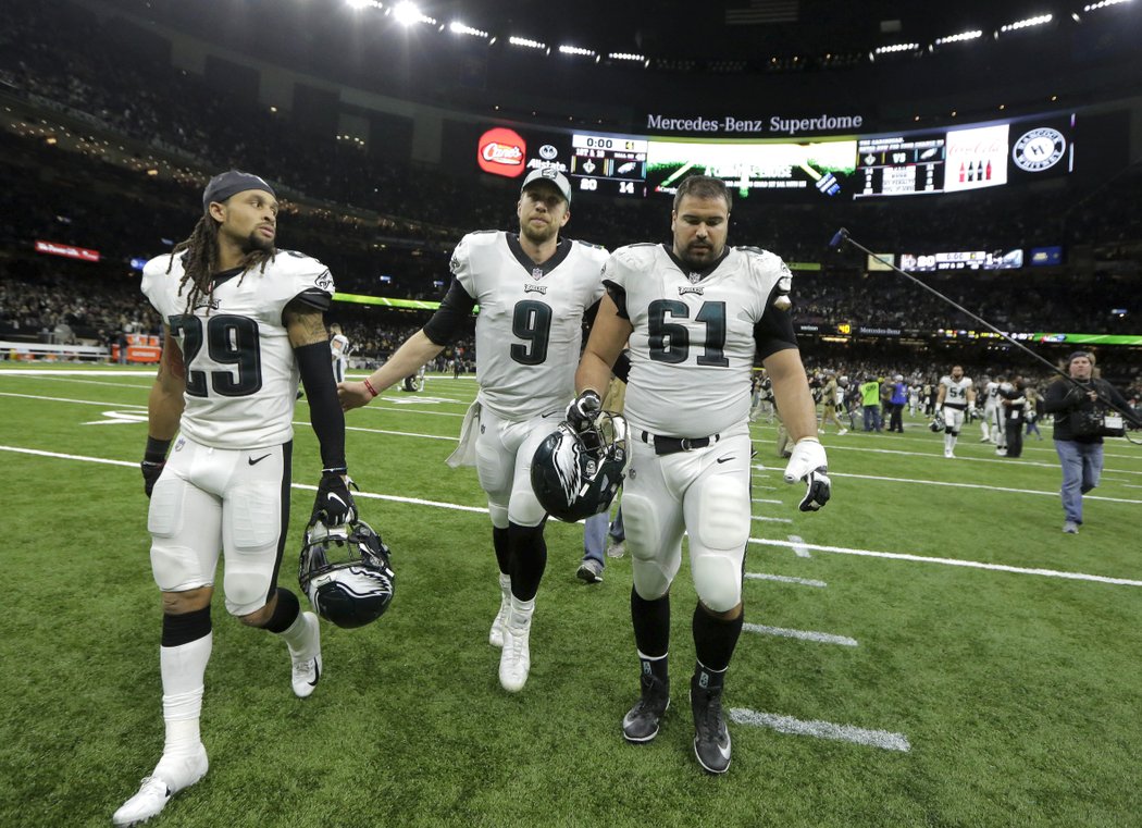 Velká jízda týmu Philadelphia Eagles v play off NFL amerického fotbalu je u konce.